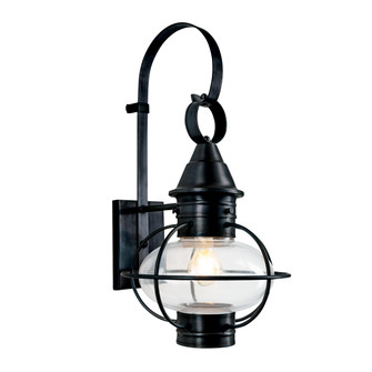 American Onion One Light Outdoor Wall Mount in Black (185|1712-BL-CL)