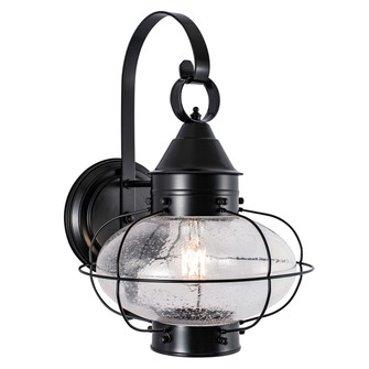 Cottage Onion One Light Wall Mount in Black With Seedy Glass (185|1324-BL-SE)