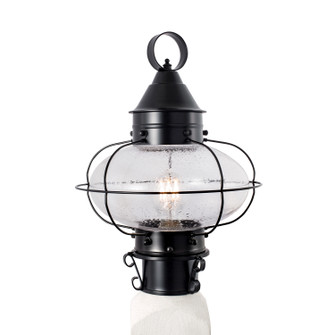 Cottage Onion One Light Post Mount in Black With Seedy Glass (185|1321-BL-SE)