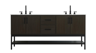 Lennox Bathroom Vanity in Mocha Brown (173|VF60772DMMB)