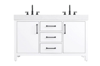 Nathan Bathroom Vanity in White (173|VF60654DWH)