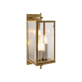Back Bay Three Light Outdoor Wall Mount in Aged Brass (185|1150-AG-CL)