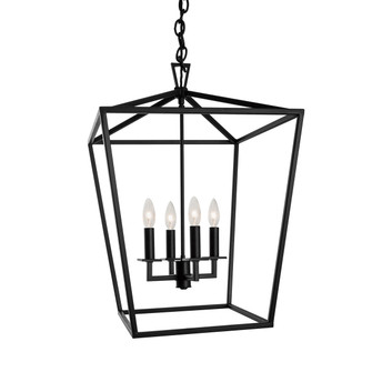 Cage Four Light Pendant in Matte Black (185|1081-MB-NG)