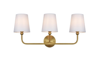 Senna Three Light Wall Sconce in Satin Gold and White (173|LD7322W26SG)