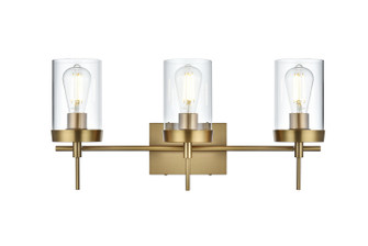 Taryin Three Light Wall Sconce in Satin Gold and Clear (173|LD7319W24SG)