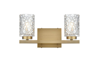 Cassie Two Light Wall Sconce in Satin Gold and Clear (173|LD7026W14SG)