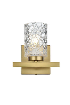 Cassie One Light Wall Sconce in Satin Gold and Clear (173|LD7025W7SG)
