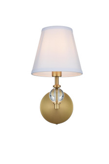 Bethany One Light Wall Sconce in Satin Gold and White (173|LD7021W6SG)