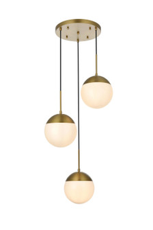 Eclipse Three Light Pendant in Satin Gold and Frosted white (173|LD6068SG)