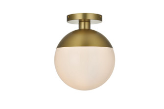 Eclipse One Light Flush Mount in Satin Gold and Frosted white (173|LD6062SG)