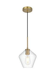 Gene One Light Pendant in Satin Gold and Clear (173|LD2256SG)