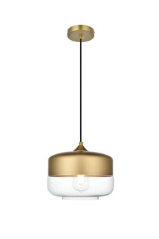 Ashwell One Light Pendant in Satin Gold and Clear (173|LD2243SG)