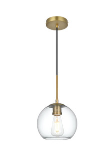 Baxter One Light Pendant in Satin Gold and Clear (173|LD2206SG)