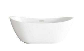 Ines Soaking Bathtub in Glossy White (173|BT10362GW-BNK)