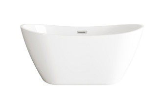 Ines Soaking Bathtub in Glossy White (173|BT10354GW-BNK)