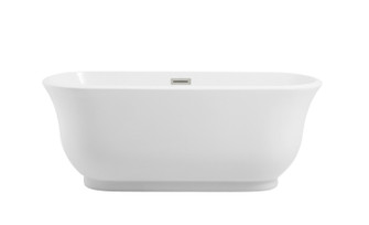 Coralie Soaking Bathtub in Glossy White (173|BT10259GW-BNK)