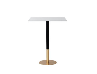 Ronan Pub Table in White and Gold (173|AF11R2832WH)