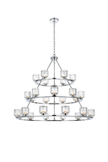 Cadence 27 Light Chandelier in Chrome and Clear (173|5100L348C)