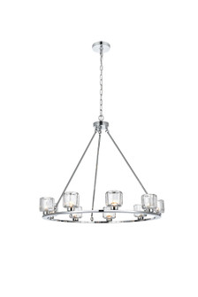 Cadence Nine Light Chandelier in Chrome and Clear (173|5100D36C)