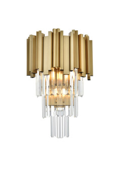 Willow Three Light Wall Sconce in Satin Gold and Clear (173|3400W12SG)