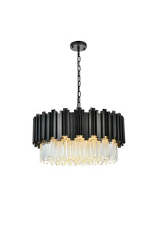 Willow Eight Light Chandelier in Black (173|3400D24BK)