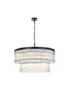 Harlow 14 Light Chandelier in Black and Clear (173|1070D32BK)