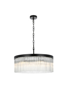 Harlow Six Light Chandelier in Black and Clear (173|1070D24BK)