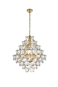 Adaline 15 Light Chandelier in Satin Gold and Clear (173|1050G24SG)