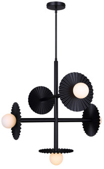 Payton Five Light Chandelier in Matte Black (387|ICH1210A05BK9)