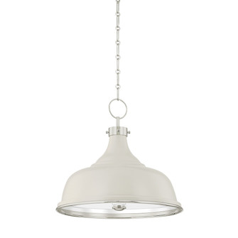 Painted No. 1 Three Light Pendant in Polished Nickel/Off-White (70|MDS300-PN/OW)