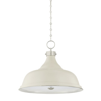 Painted No. 1 Four Light Pendant in Polished Nickel/Off-White (70|MDS300L-PN/OW)