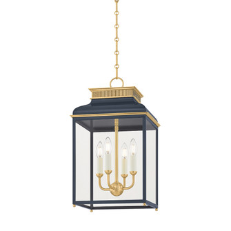 Houghton Four Light Lantern in Aged Brass/Distressed Bronze (70|MDS2400-AGB/DBL)