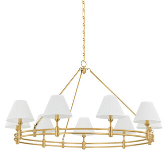 Howard Nine Light Chandelier in Aged Brass (70|MDS1801-AGB)