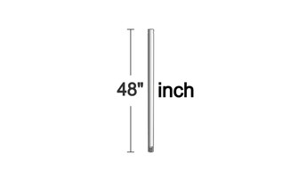 Universal Downrod in Polished Nickel (71|DR48PN)