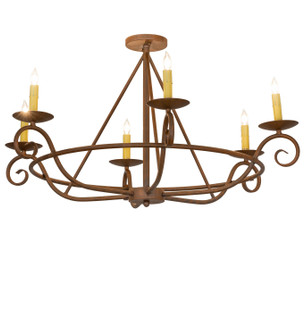 Estrella Six Light Semi-Flushmount in Rustic Iron (57|281553)