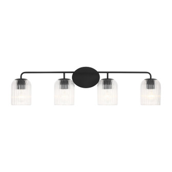 Eisele Four Light Vanity in Midnight Black (1|GLV1134MBK)