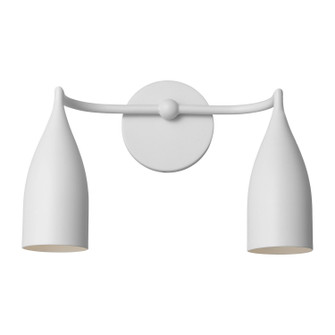 Maya Two Light Vanity in Matte White (1|GLV1082MWT)