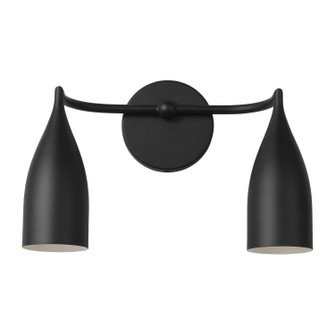 Maya Two Light Vanity in Midnight Black (1|GLV1082MBK)