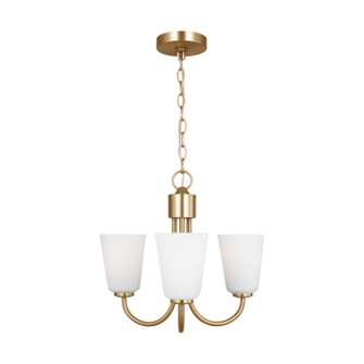 Miles Three Light Chandelier in Satin Brass (1|GLC1123SB)