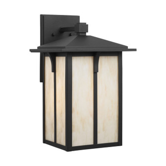 Tomek One Light Outdoor Wall Lantern in Black (1|8752701CG-12)