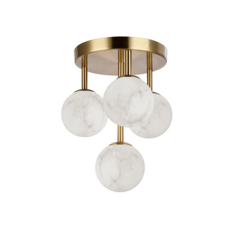 Giovanna Four Light Flush Mount in Alabaster (216|GVA-94FH-AGB)