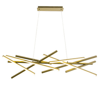 Carly LED Chandelier in Aged Brass (216|CAY-5562LEDHC-AGB)