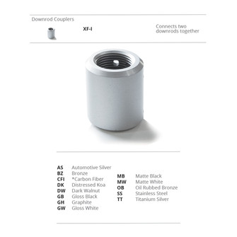 Fan Accessories Ceiling Fan Downrod Coupler in Automotive Silver (441|XF-I-AS)
