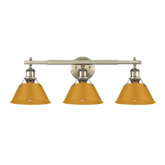 Orwell Three Light Vanity in Aged Brass (62|3306-BA3 AB-AY)