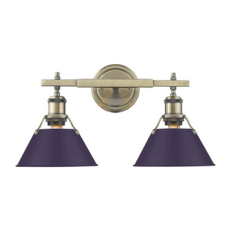 Orwell Two Light Vanity in Aged Brass (62|3306-BA2 AB-EP)