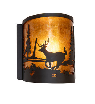Deer At Lake One Light Wall Sconce in Oil Rubbed Bronze (57|285255)