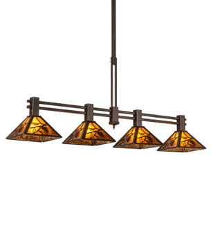 Whispering Pines Four Light Island Pendant in Mahogany Bronze (57|283688)
