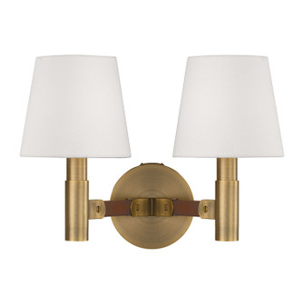 Grayson Two Light Wall Sconce in Time Worn Brass (454|LW1152TWB)
