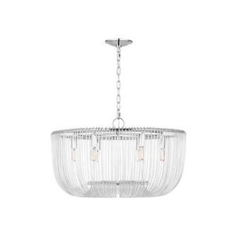 Pierce Six Light Pendant in Polished Nickel (454|CP1456PN)