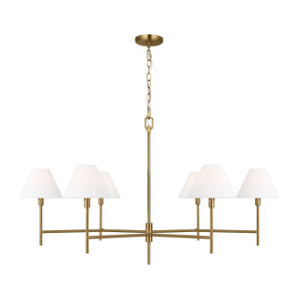 Ridgewood Six Light Chandelier in Burnished Brass (454|CC1786BBS)